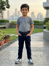 Boys Premium Navy Blue Slim Fit Stretchable Denim Jeans