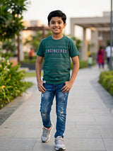 Boys' Forest Green "Engineered" Graphic T-Shirt