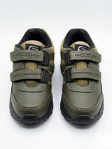 Rex Stealth Green Velcro Sneakers for Boys.