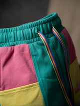 Vibrant Green Color-Block Girls Coordinate Set
