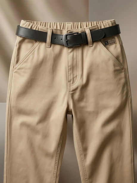 Boys Khaki Cotton Chino Pants