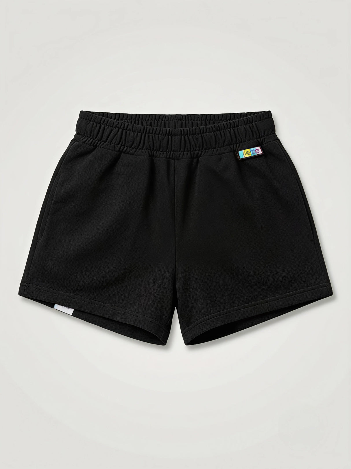 Girls Black Casual Comfort Shorts with Pockets