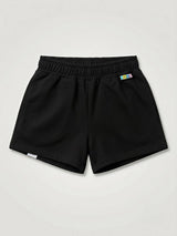 Girls Black Casual Comfort Shorts with Pockets