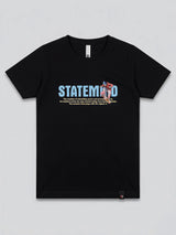 Boys Black Statement Graphic Printed T-Shirt.
