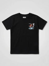 Boys Classic Black Graphic Cotton T-Shirt