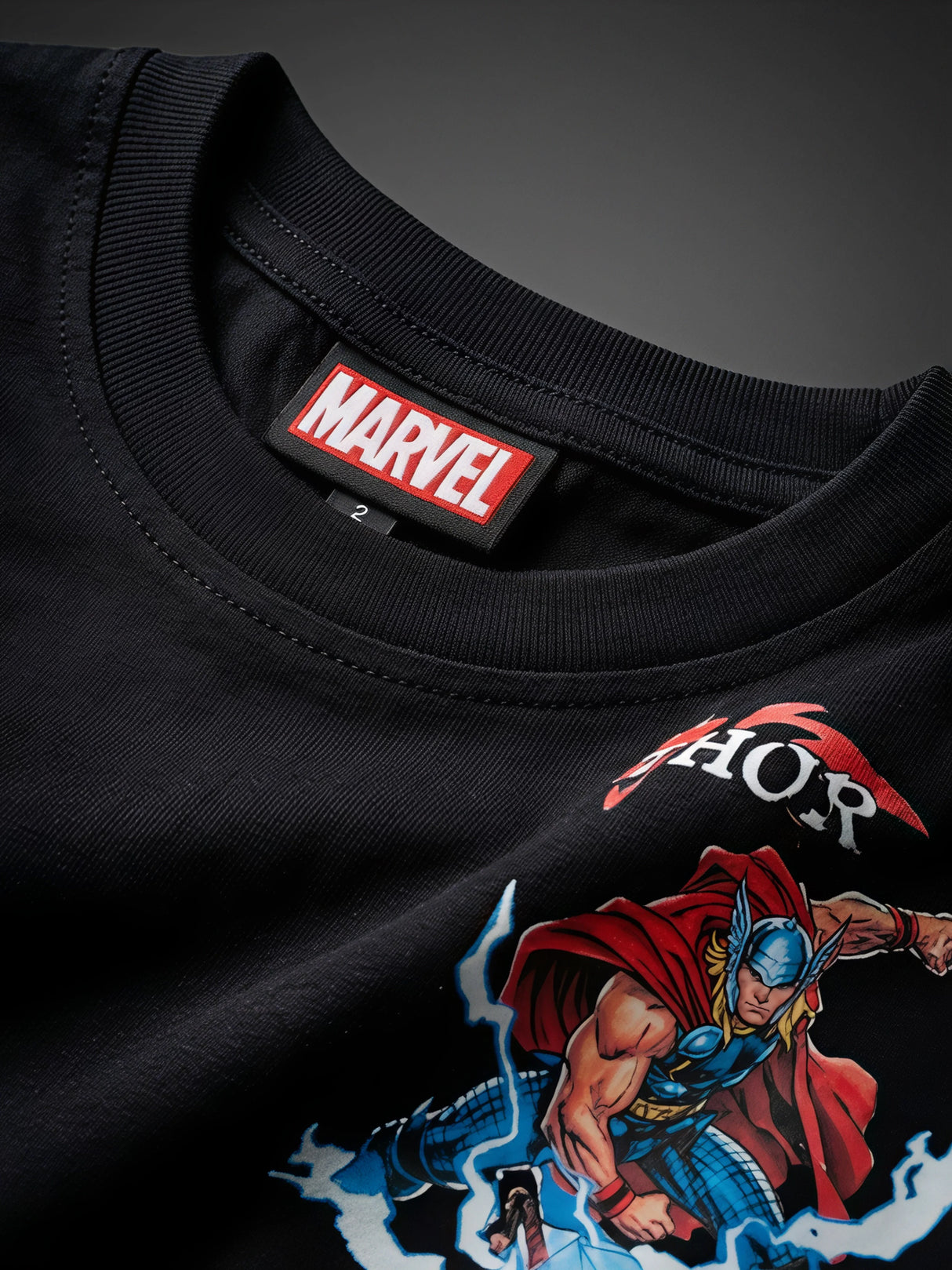 Boys Classic Black Graphic Cotton T-Shirt