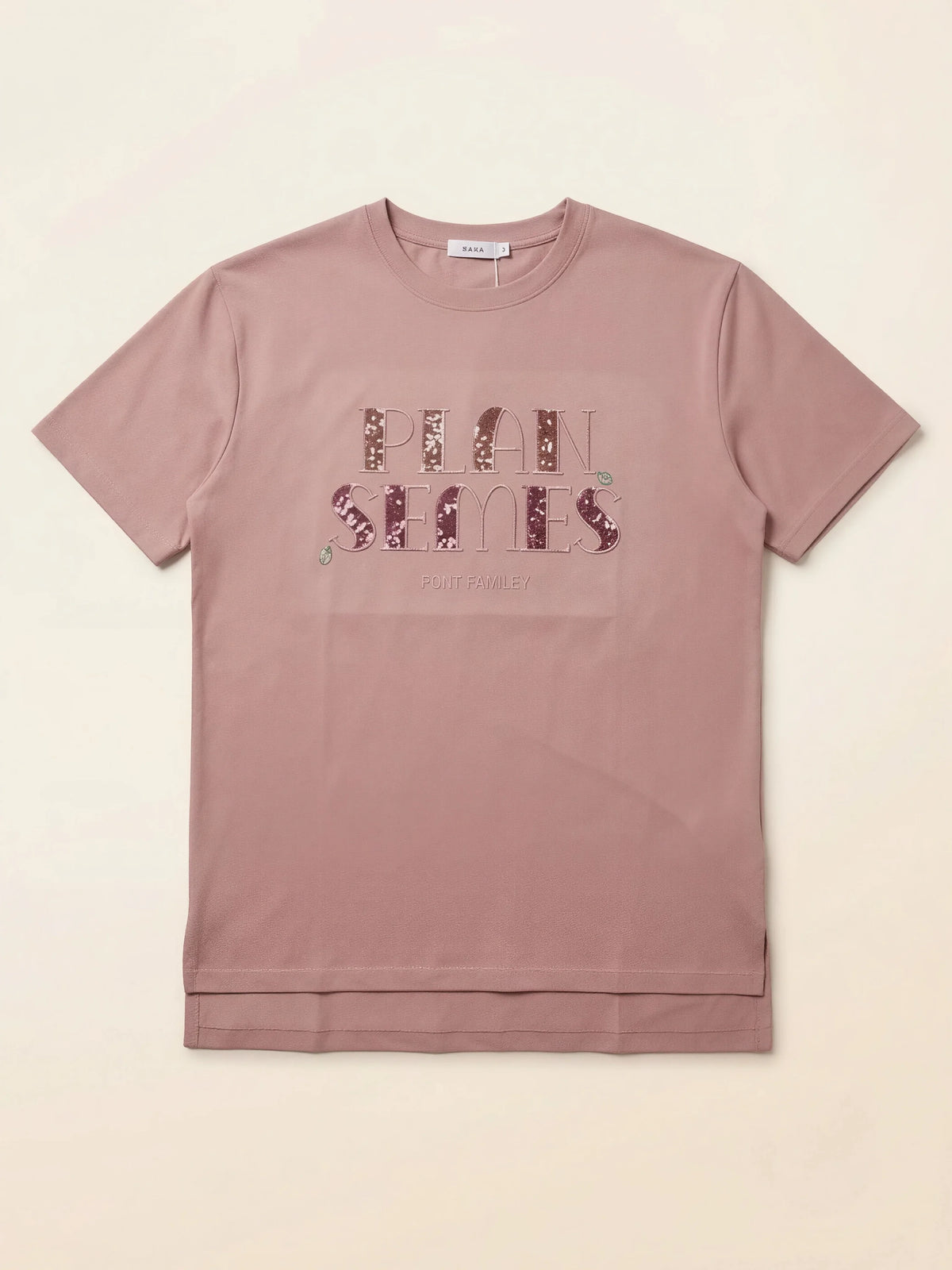 Girls Peach Graphic Casual Top
