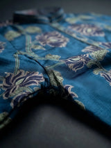 Boys Blue Printed Kurta Set