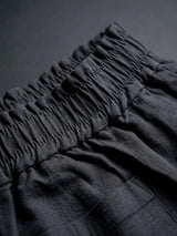 Girls Black Wide-Leg Casual Trousers