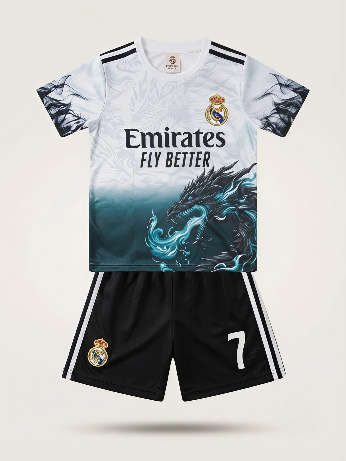 Boys White Graphic Sports Co-Ord Set