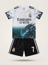 Boys White Graphic Sports Co-Ord Set