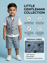 Boys Blue Waistcoat & Shorts Coordinate Set