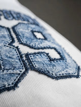 Blue Checkered Casual Jackets with California 89 Print