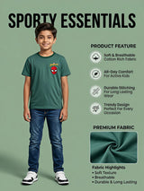 Boys Green Spider-Man Graphic Cotton T-Shirt
