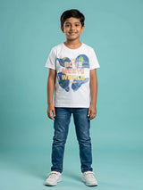 Boys White Meets World Graphic T-Shirt