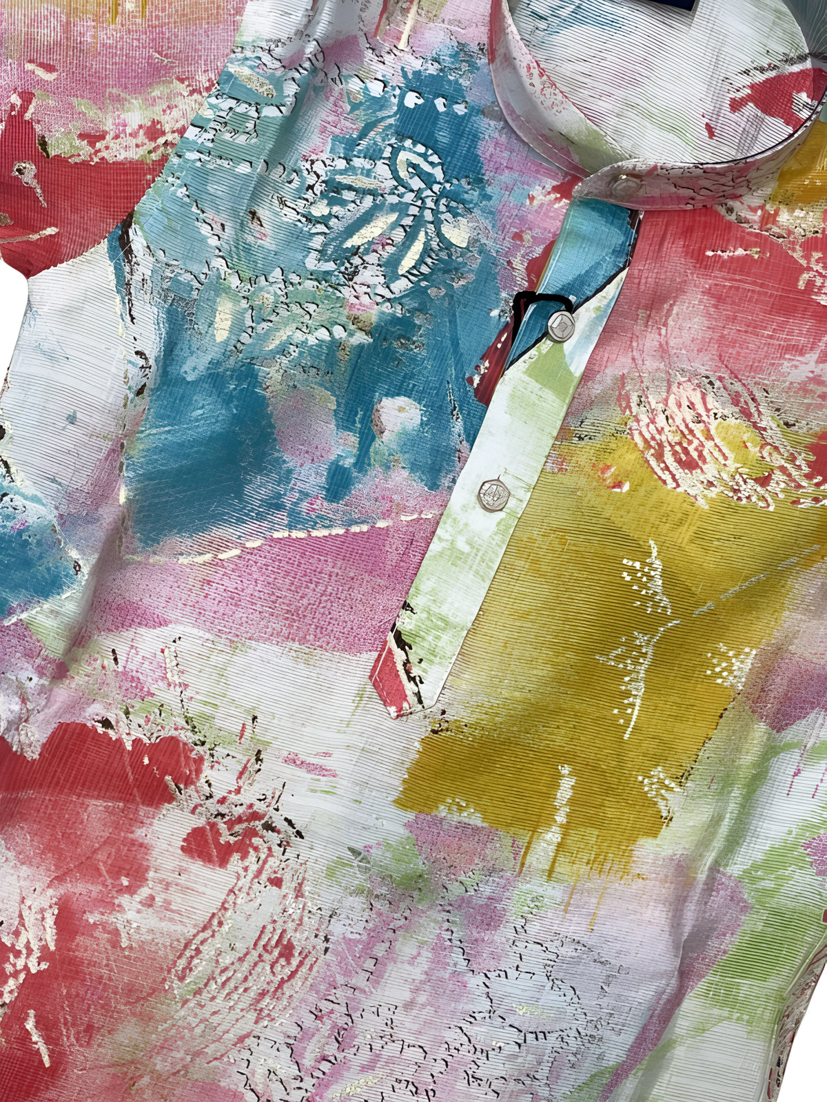 Multi Abstract Print Kurta Pajama Set for Boys