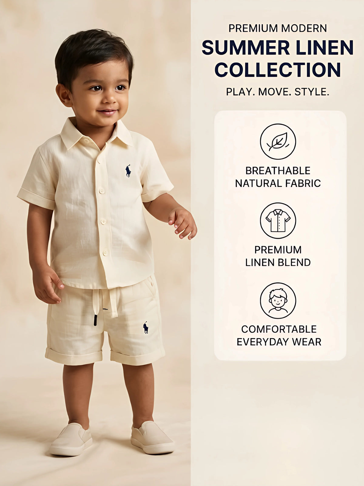 Yellow Solid Short Sleeve Cotton Boys Coordinate Set
