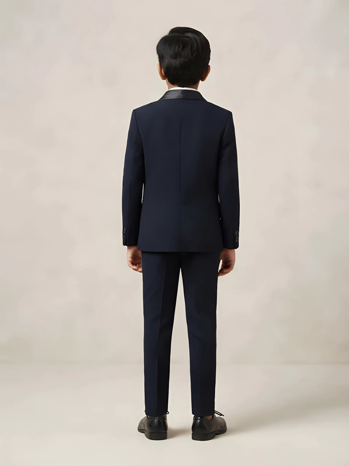Boys Black Tuxedo Coat Suit with Red Bow Tie