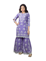 Girls' Pink & Orange Sharara Set