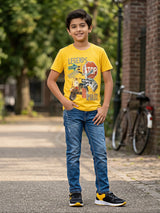 Boys Yellow "Legends Rules" Graphic Print T-Shirt
