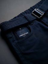 Boys' Dark Blue Slim Fit Casual Pants