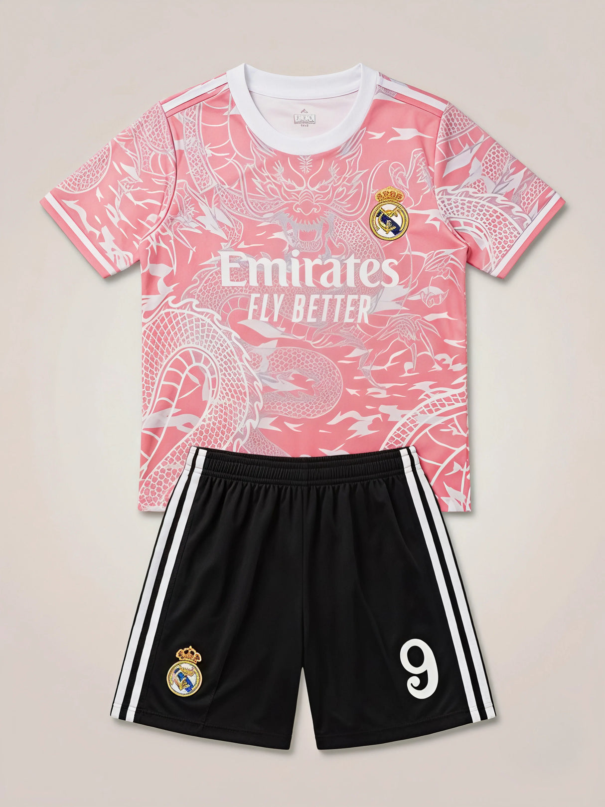 Boys Peach Printed Sports Coordinate Sets with Shorts