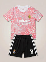 Boys Peach Printed Sports Coordinate Sets with Shorts