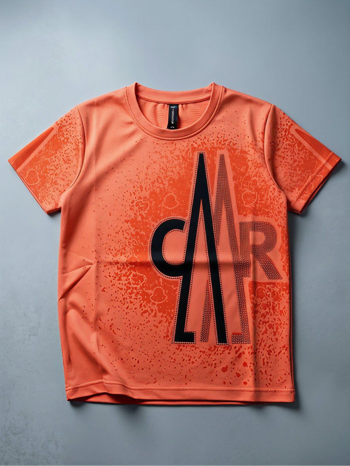 Boys Vibrant Orange Graphic Print Cotton T-Shirt