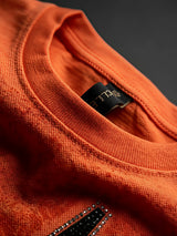 Boys Vibrant Orange Graphic Print Cotton T-Shirt