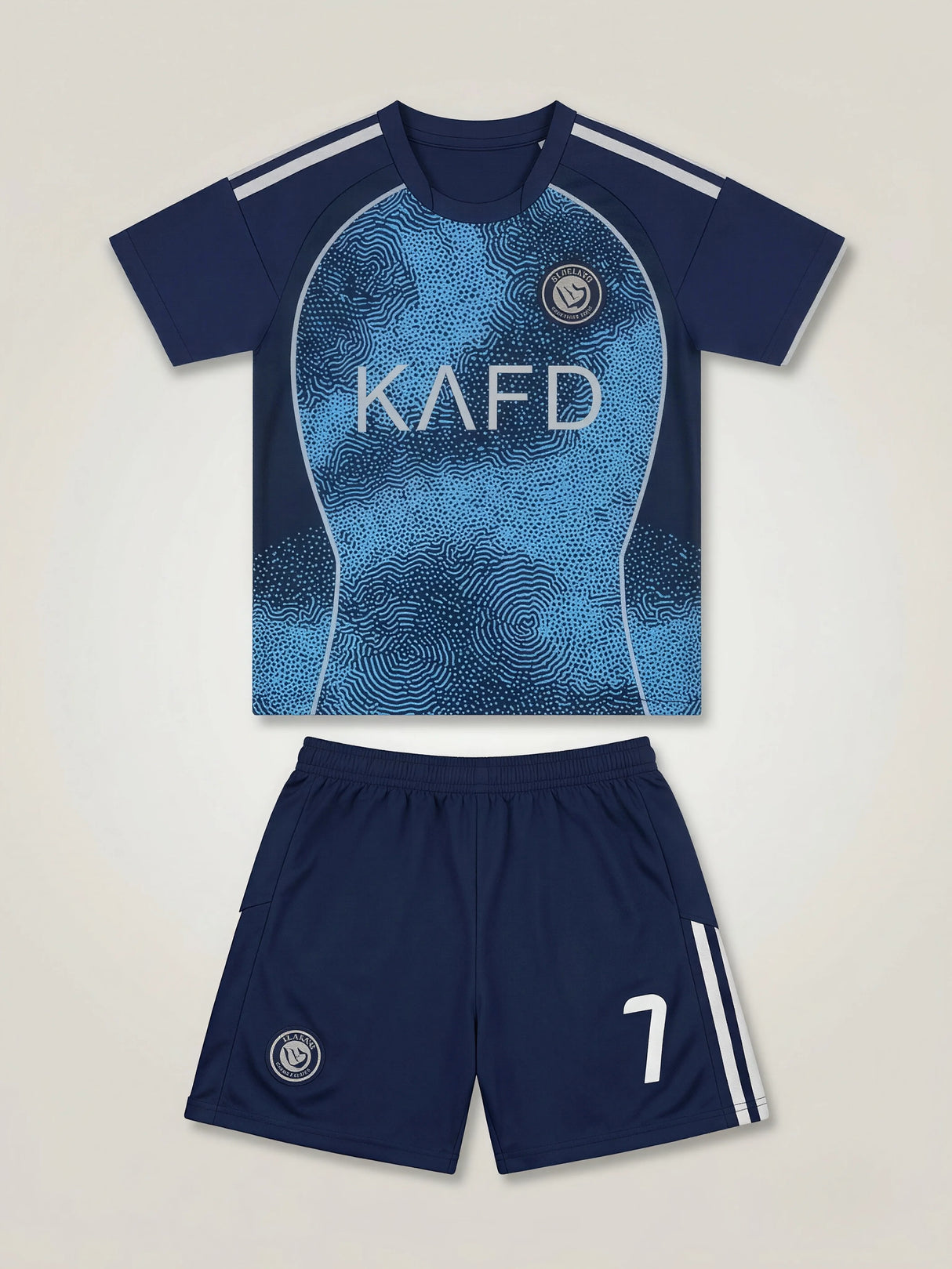 Boys Printed Blue Sports Coordinate Sets with T-Shirt and Shorts
