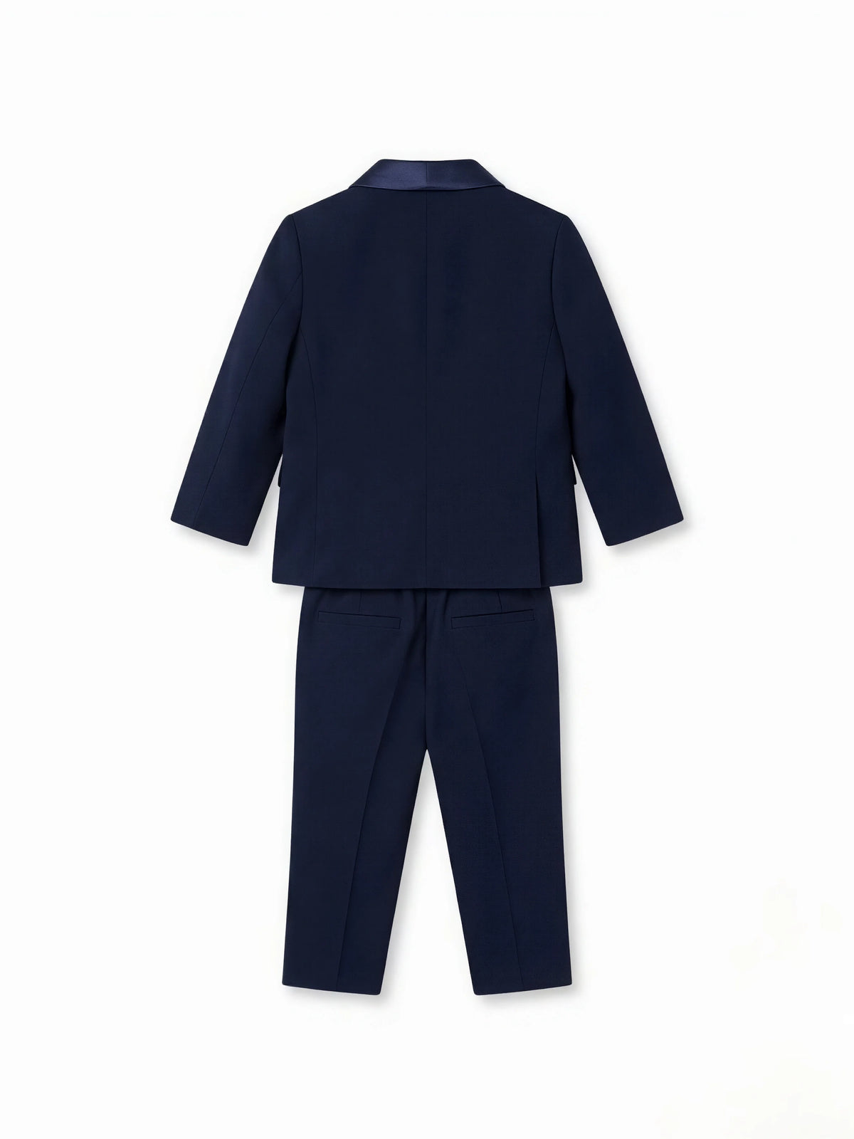 Boys Navy Blue Tuxedo Coat Suit Set