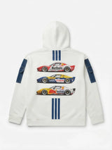 White Colourblock Graphic Hooded Jackets Kids Casual Wear