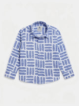 Purple Abstract Printed Shirts Kids Casual Wear