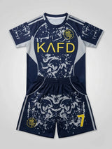 Boys Navy Blue Printed Sports Coordinate Sets