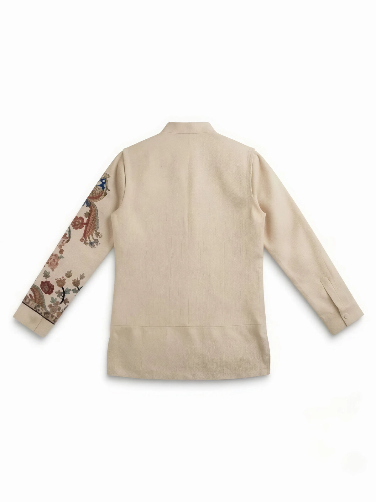 Boys Cream Printed Waistcoat Set
