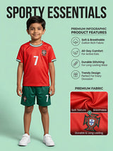Boys Red and Green Football Inspired Sports Coordinate Sets
