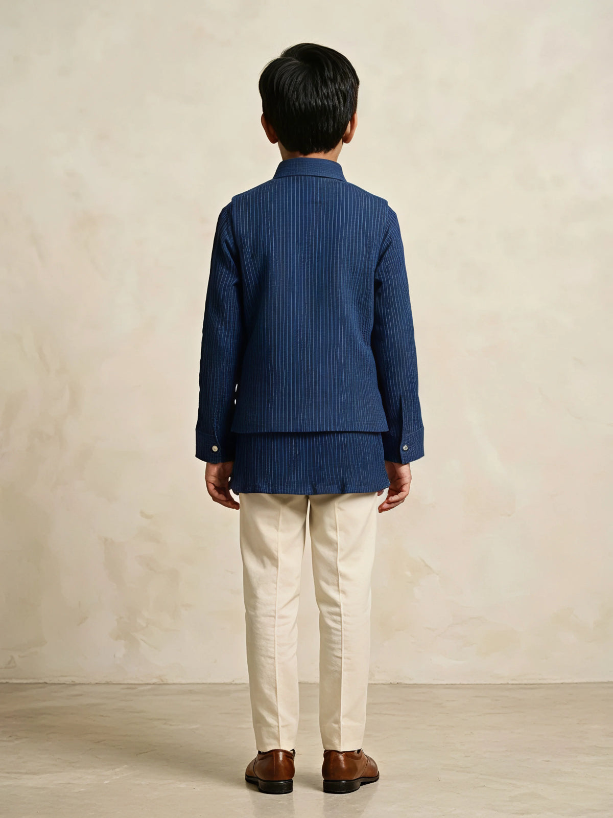 Boys Blue Waistcoat with Kurta