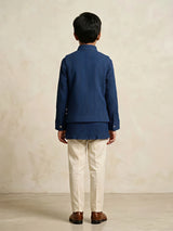 Boys Blue Waistcoat with Kurta