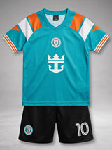 Boys Green Athletic Jersey and Shorts Co-ord Set