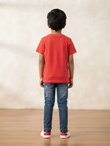 Boys Red Spider-Man Printed Graphic T-Shirt