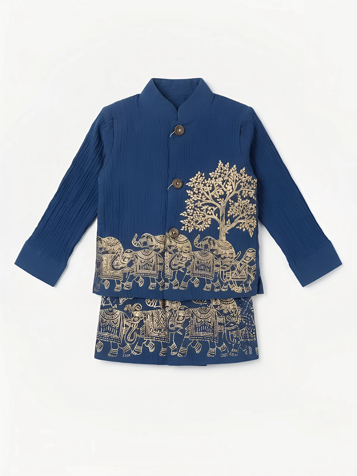 Boys Blue Waistcoat with Kurta