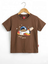 Boys Brown Space Rocket Cotton Coordinate Set