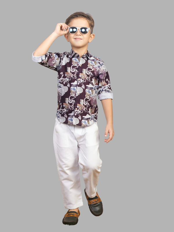 Boys Cream Hoodie & Jogger Set