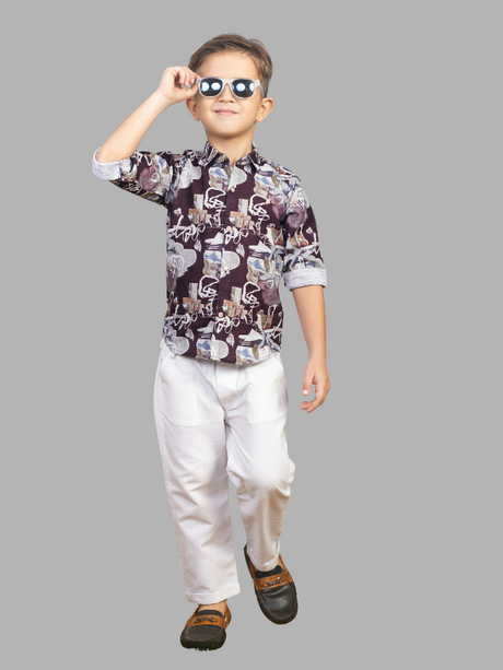 Boys Cream Hoodie & Jogger Set