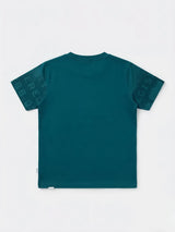 Teal Abstract Horse Print T-Shirt Kids Wear