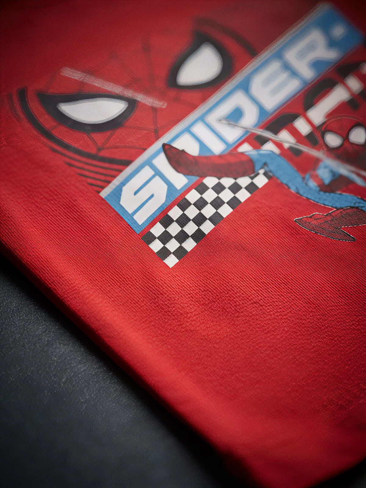 Boys Red Spider-Man Printed Graphic T-Shirt.