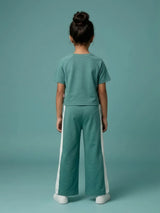 Girls Green NYC Printed Casual Co-ord Set