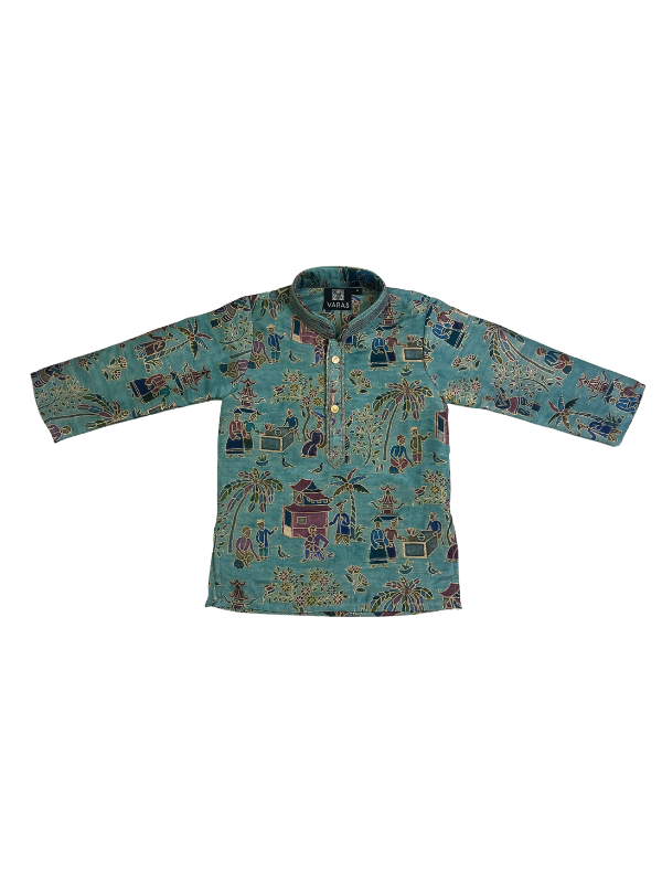 Boys' Green Kurta Pajama Set