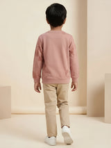 Peach Printed Tie Dye Long Sleeve T-Shirt Kids Casual Wear
