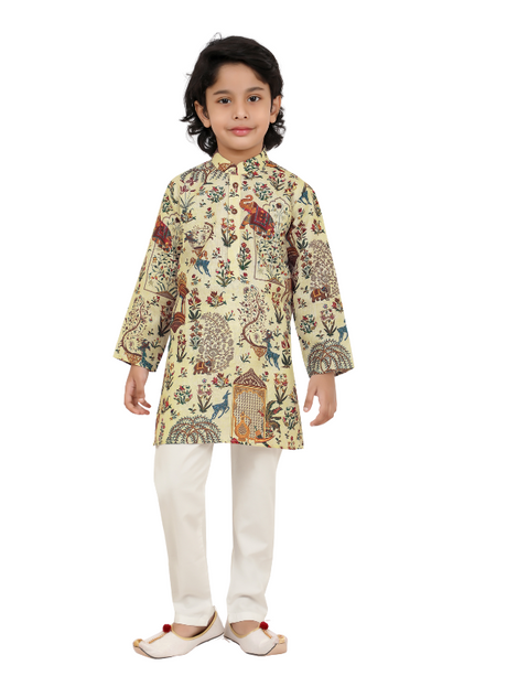 Boys' Printed Kurta Pajama Set